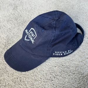 At&T National Golf Tournament Men's Hat Cap Hosted by Tiger Woods Blue Strapback